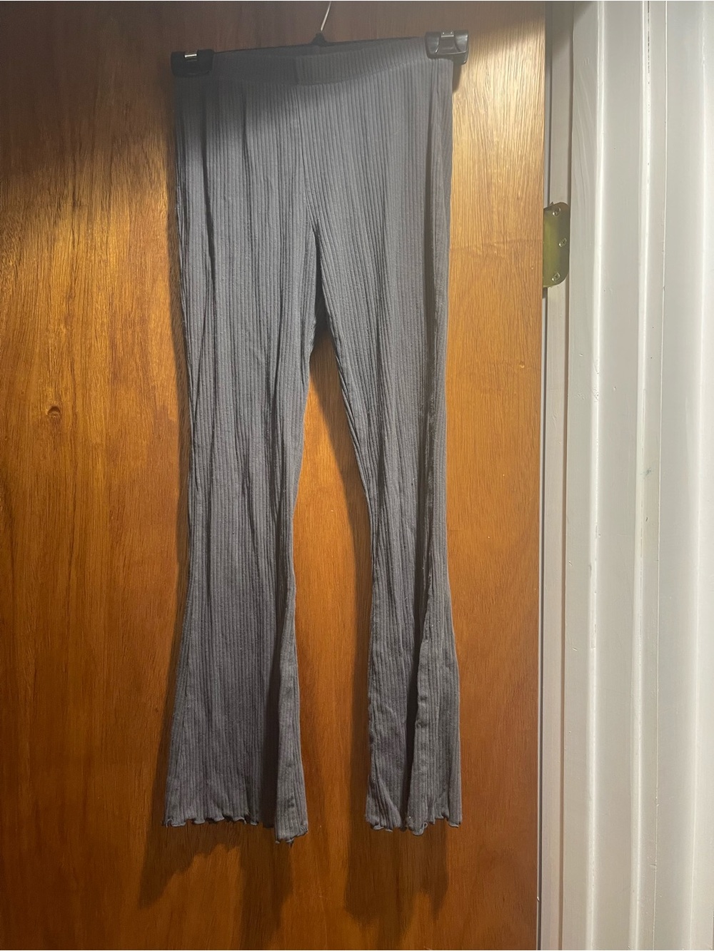 jumping beans Gray Ribbed Flare Leggings